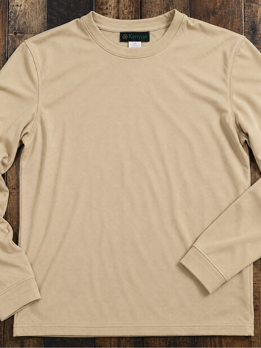 Men's Long Sleeve Crewneck Shirt in Sand